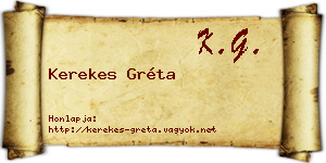 Kerekes Gréta névjegykártya